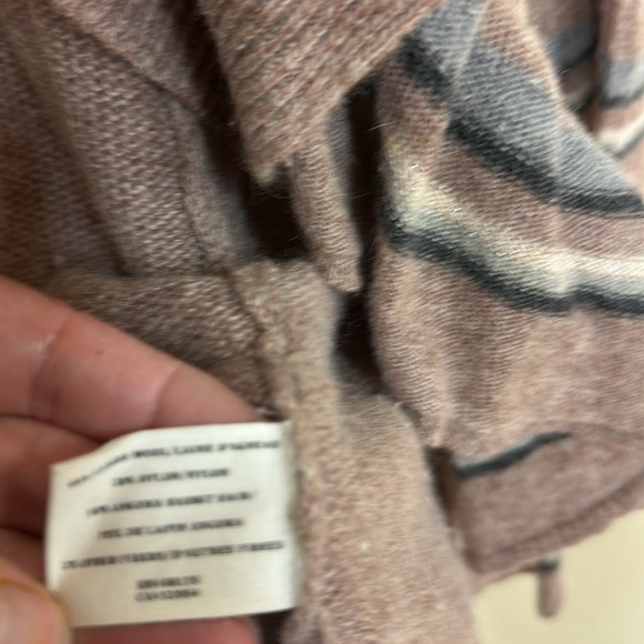 Anthropologie sparrow womans duffle striped open cardigan sweater size M - Picture 5 of 6